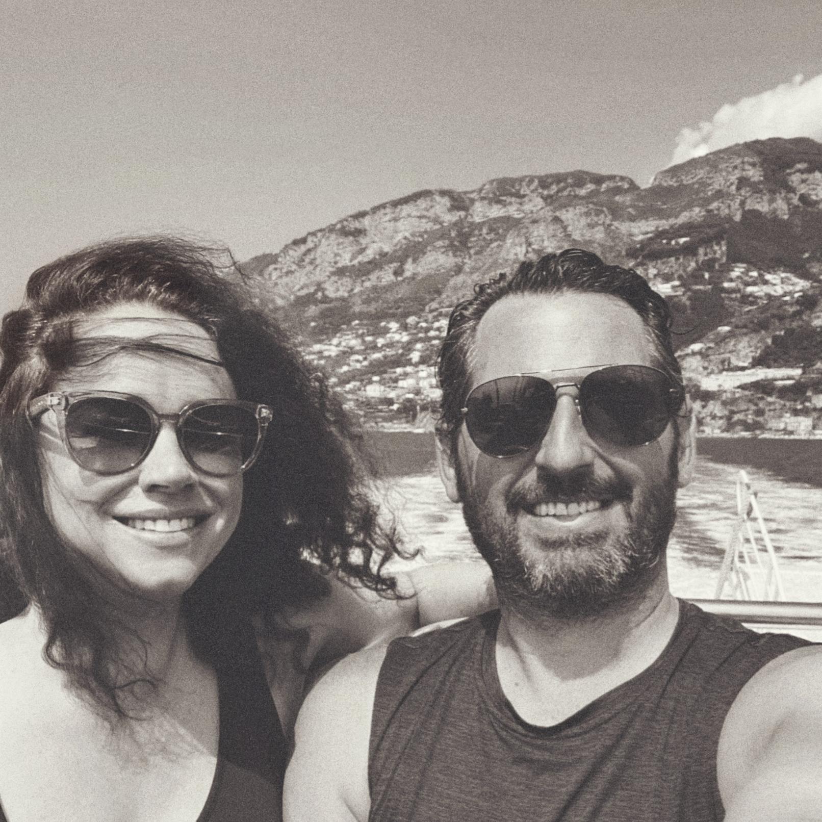 On a boat in Italy