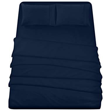 Utopia Bedding 4-Piece Queen Bed Sheets Set (Navy)