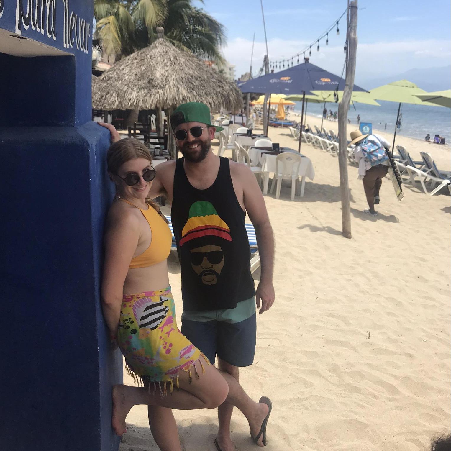 In Mexico celebrating Tony and Steph's wedding.