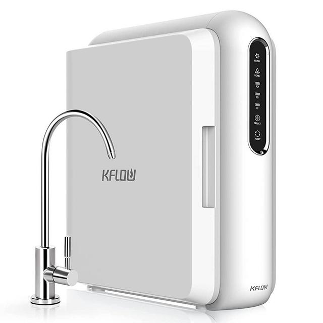 KFLOW Reverse Osmosis Water Purifier, RO Tankless Water Filtration System, 400GPD High Flow, 2:1 Pure to Drain, Auto Flushing, Cartridges Life and Water Leakage Reminder (KFL-X6)