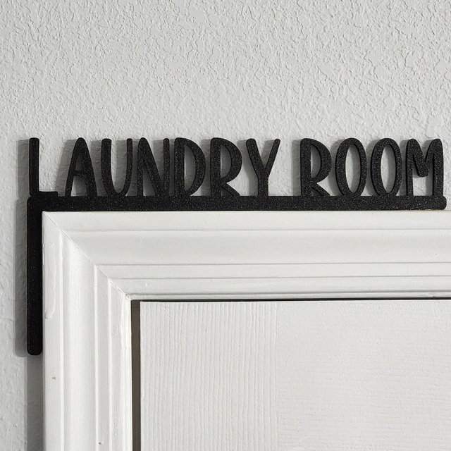 Laundry Room Door Topper | Over The Door Sign | Farmhouse Sign | Airbnb Sign | Home Decor | Door Corner