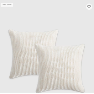 Cotton Fisherman Pillow Cover (Set of 2) - Ivory