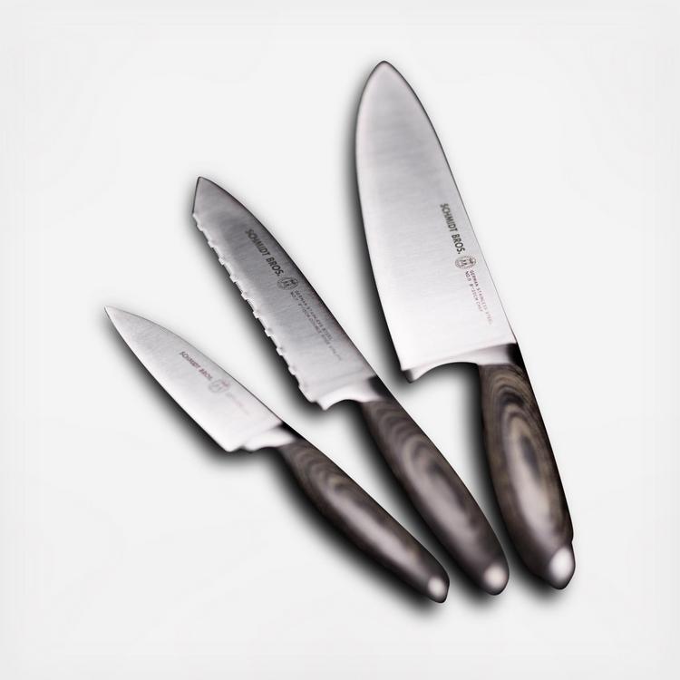 Knife Set, White Knife Set 7-Piece + Knife Block Sets Universal Round  Holder, Stainless-Steel knives Set for Kitchen with Block, Anti Slip  kitchen