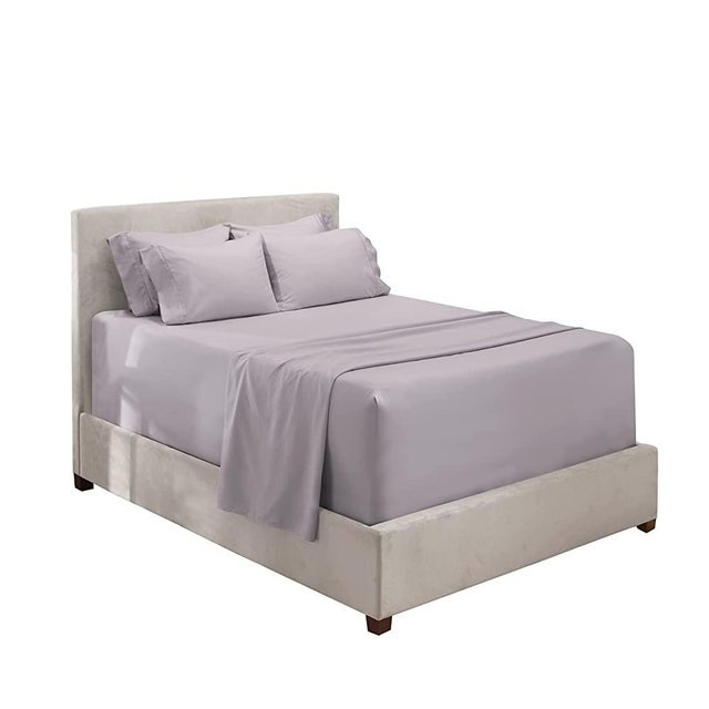 Hearth & Harbor Extra Deep Pocket Queen Sheets, Fits up to 21 inches Depth - Soft Bed Sheets for Queen Size Bed - 6 Piece Queen Size Sheets - Light Lavender Sheets, Luxury Bedding Sheets & Pillowcases