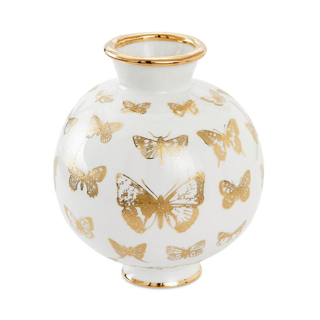 Jonathan Adler Botanist Butterfly Round Vase