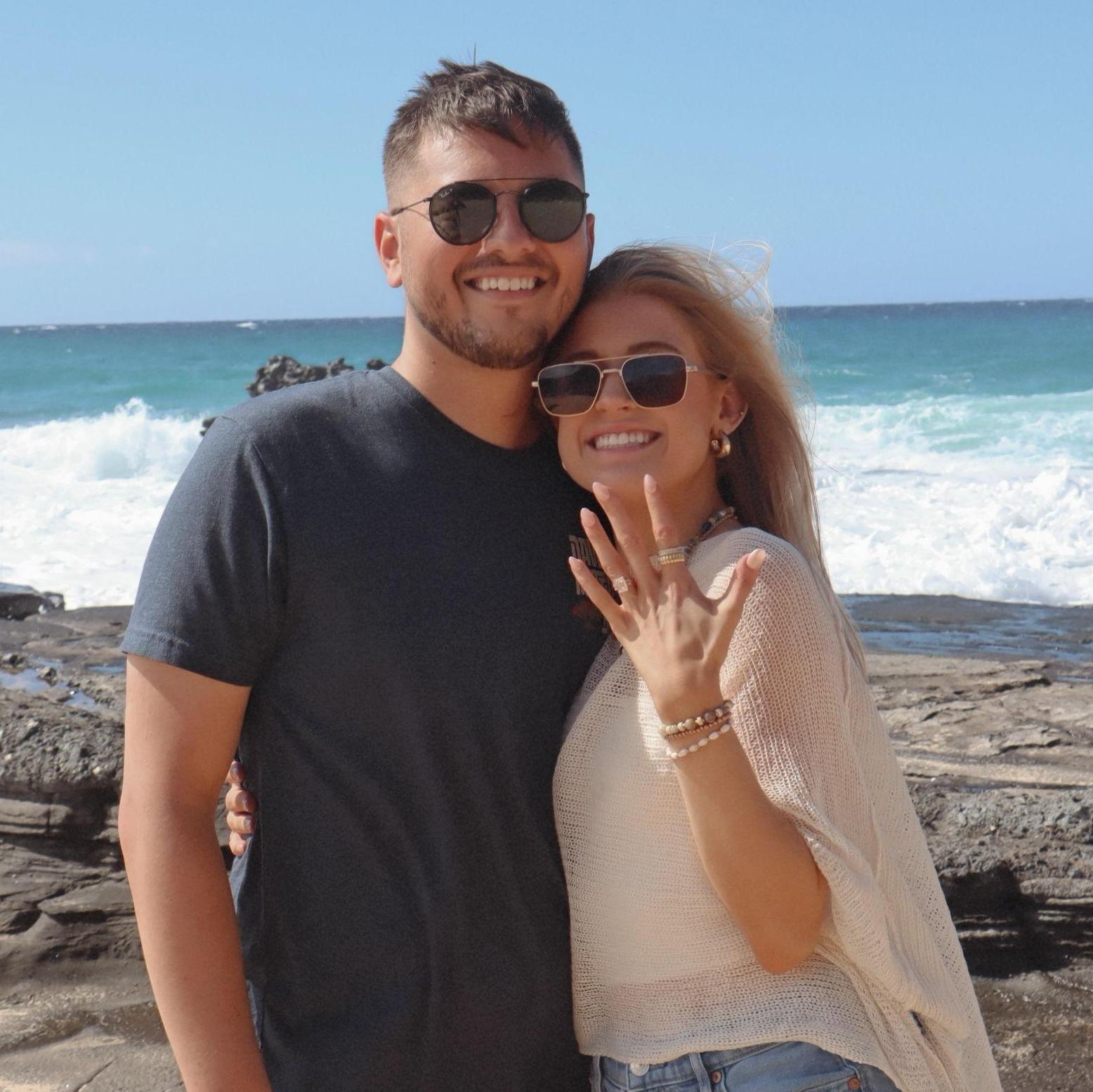 Our first picture as fiancee's!