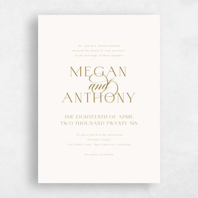 Modern Wedding Invitation - Hodgson Portrait
