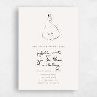 Beige Wedding Invitation - Dunluce Gowns