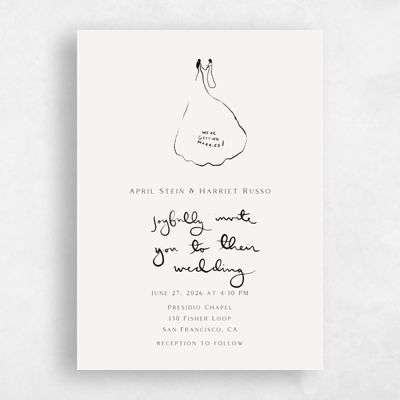 Multi-Colored Wedding Invitation - Dunluce Gowns