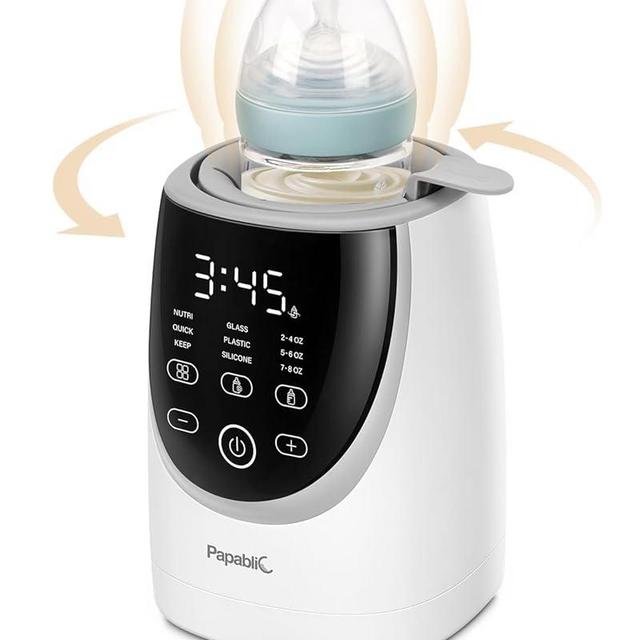 Papablic NutriWarm™ Swirlable Bottle Warmer – Advanced Nutrient-Preserving Warming Technology, Fast and Even Warming for Breastmilk & Formula, Precise Temperature Control, Easy to Use