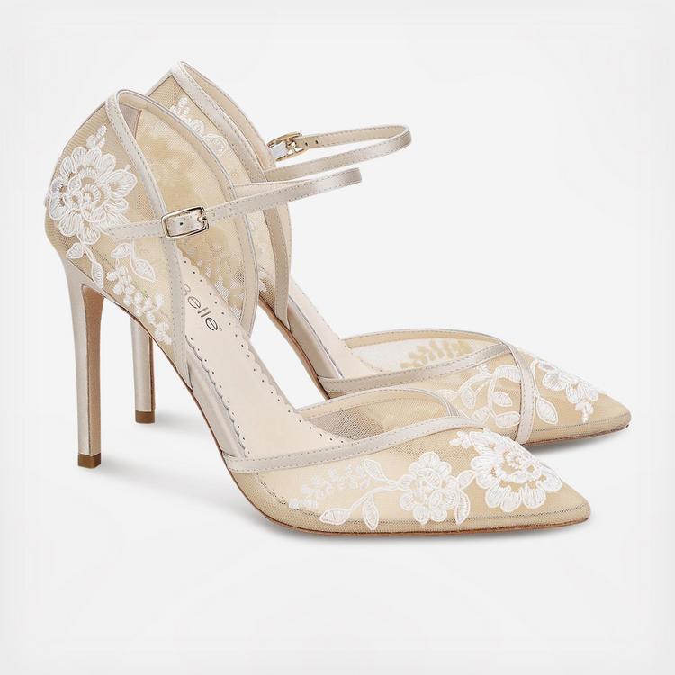 Bella Belle Shoes, Claudia D'Orsay Lace Wedding Heels - Zola