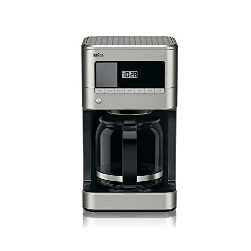 Braun KF7070 BrewSense Drip Glass Coffeemaker, 12 Cup, Stainless Steel