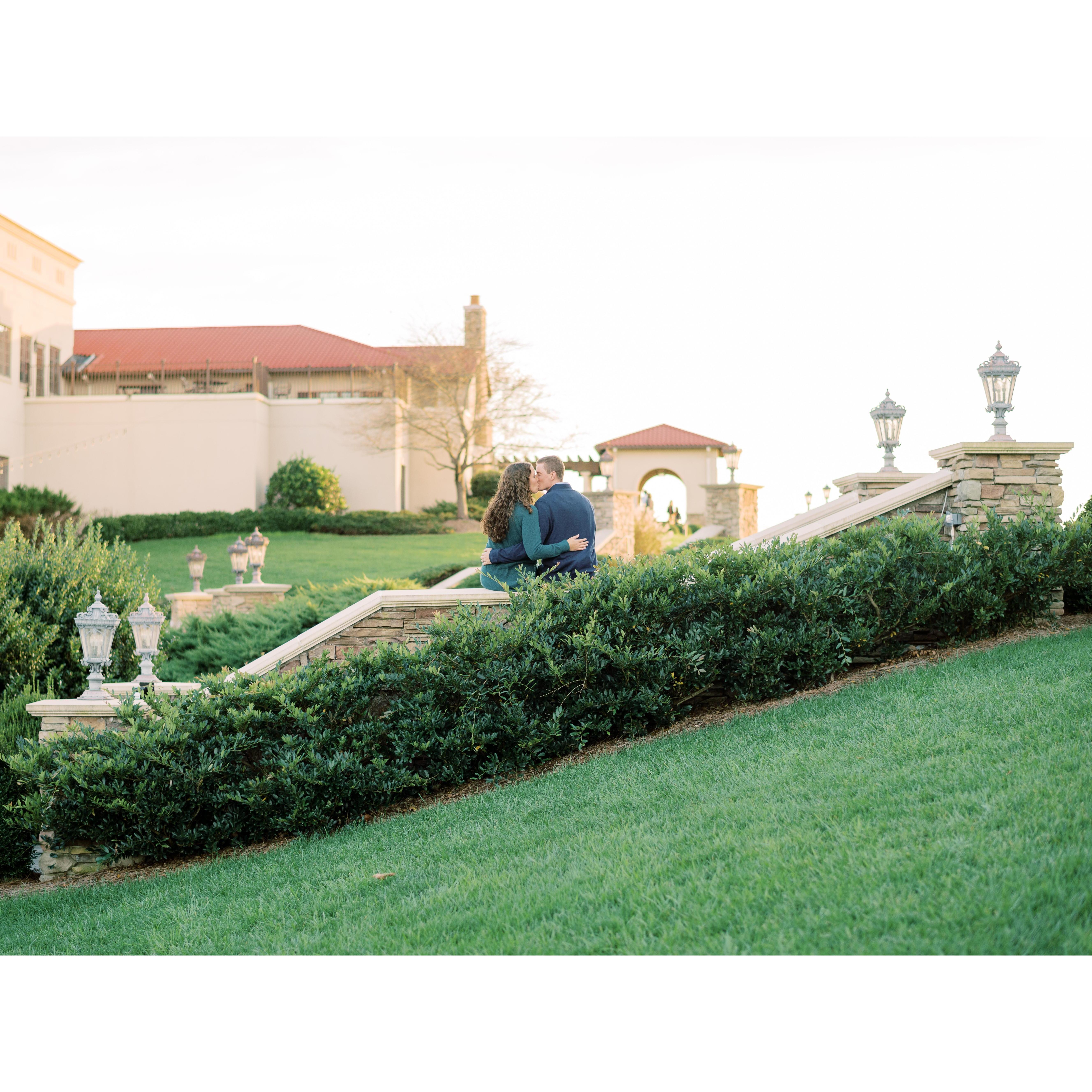 Engagement photos at Childress Winery