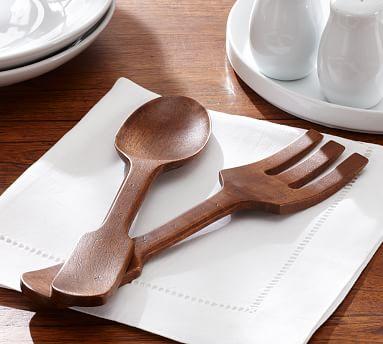 Vintage Wood Serving Set
