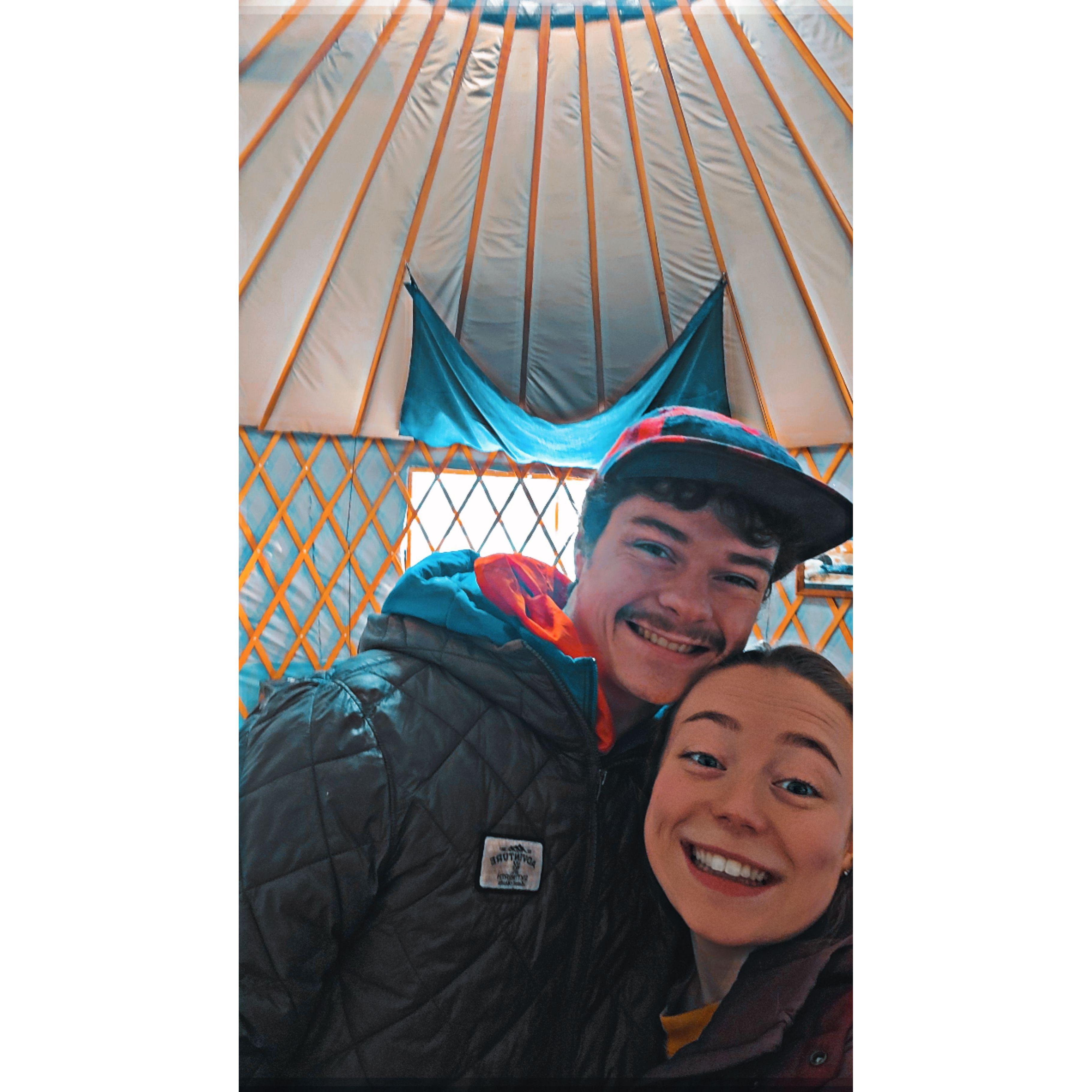 Our first yurt camping 2023!