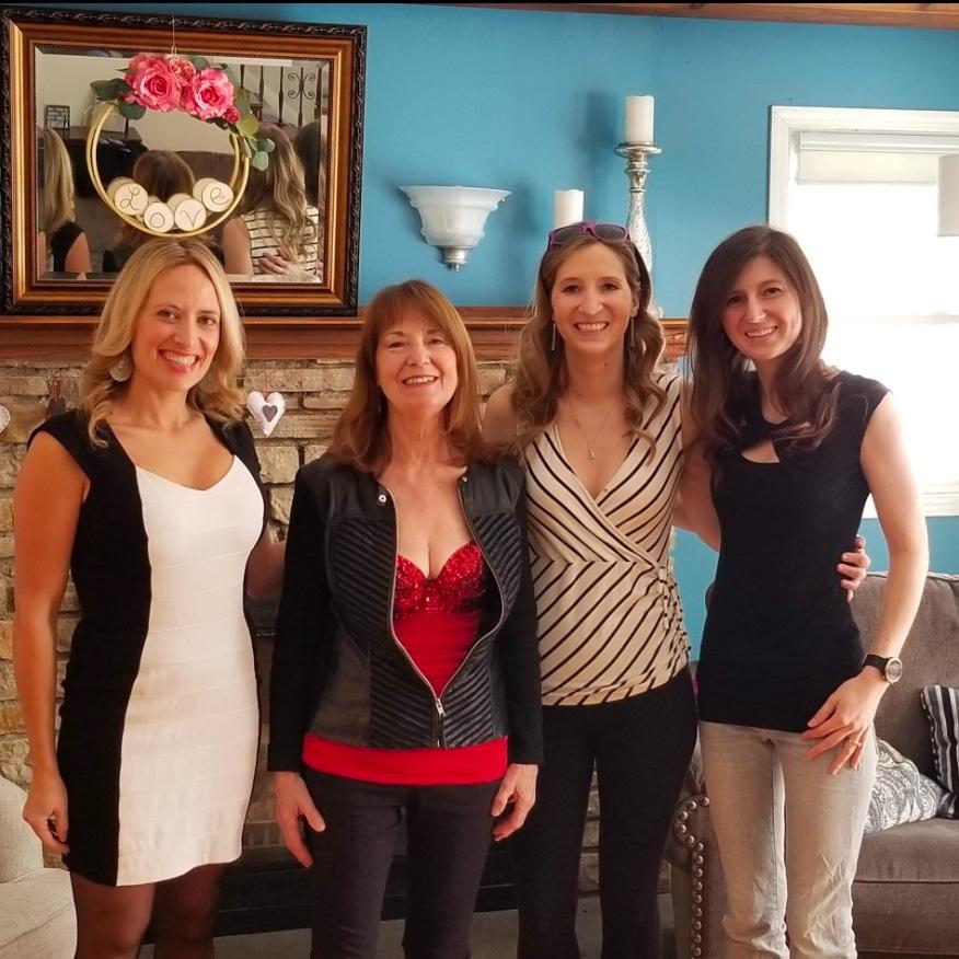 Ashley with her mom, sister, and sister-in-law going to a drag brunch!