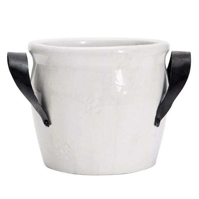 Marlowe Ceramic Vase, White, Medium