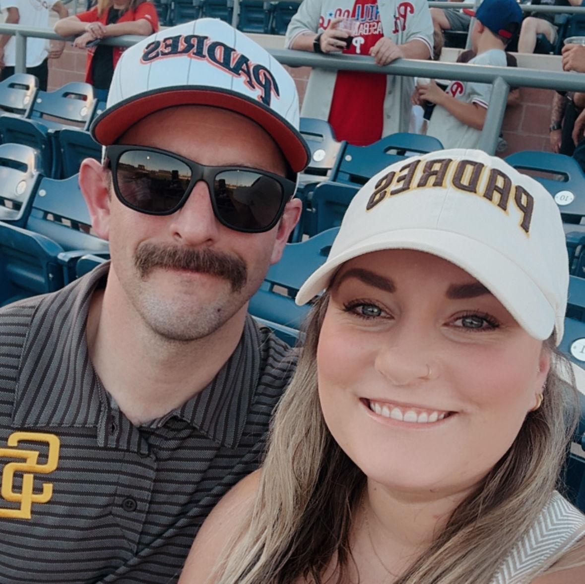 This picture was taken at Spring Training, just two days before Mike proposed :)