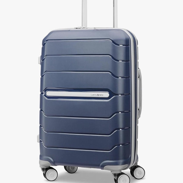 Samsonite Freeform Hardside Carry-On Luggage with Spinner Wheels - Hardshell Suitcase - TSA, Airline-Approved - Expandable Hard Shell, Smooth Rolling Wheels for Lightweight Travel - Navy