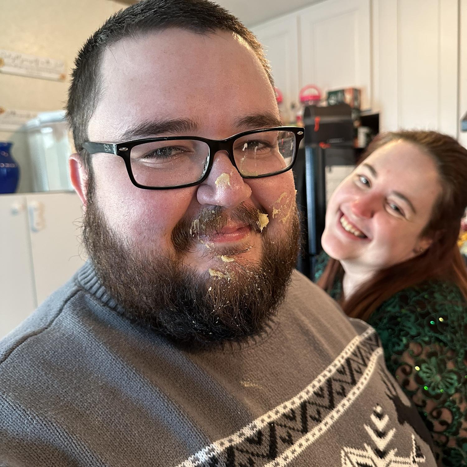 Candid (mostly) engagement photos while making Christmas cookies!