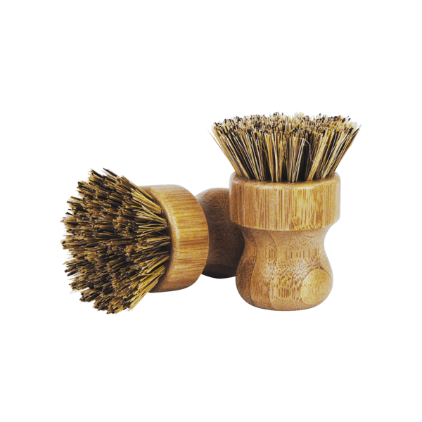 Palm Pot Scrub Brush - Sisal/Palm & Wood