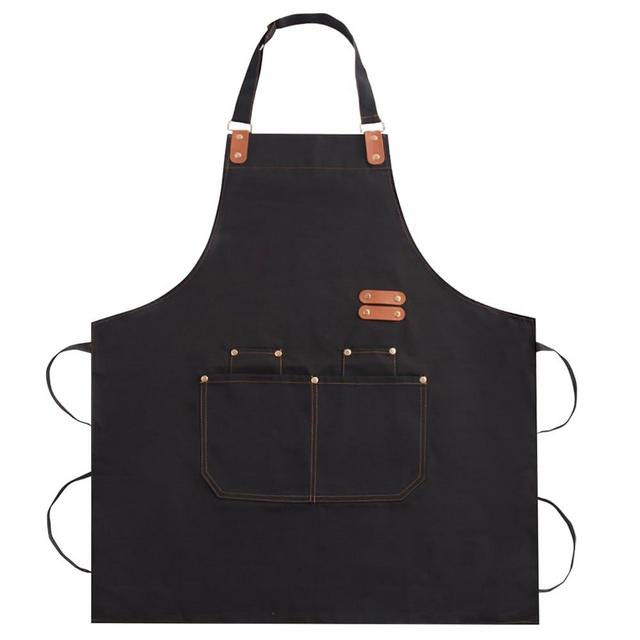 TREASO Apron for Men Women, Chef Apron with Adjustable Neck Strap, Heavy Duty Apron for Men with Pockets, Aprons for Cooking, Baking, Gardening, Woodwork, Hair Stylist, BBQ,Grill