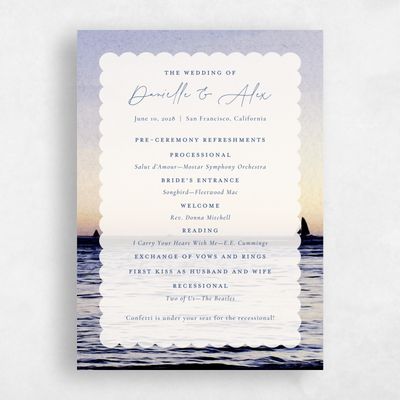Lavender, Purple Wedding Program - Luve