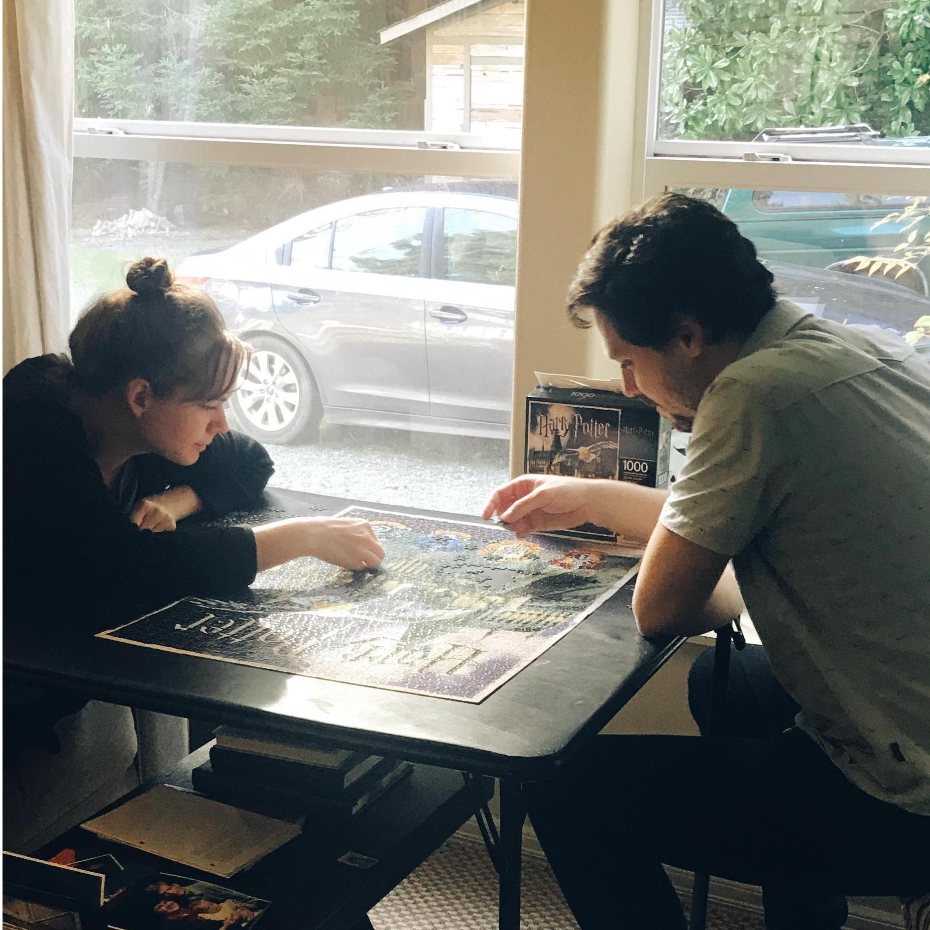 Covid puzzle time together