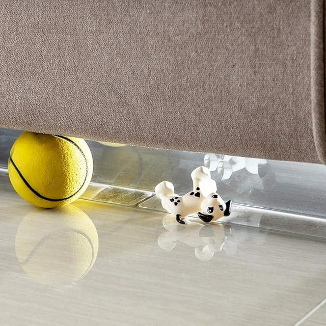 BOWERBIRD Clear Under Couch Blockers - Stop Toys from Going Under Couch Sofa Bed and Other Furniture - Suit for Hard Surface Floors Only
