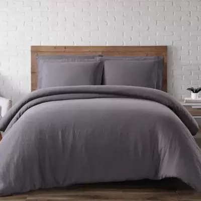 Brooklyn Loom Linen King Duvet Cover Set in Natural - KING
