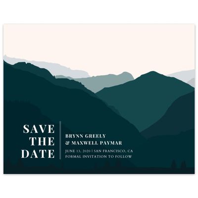 Green Wedding Digital Save the Date - Layton Landscape