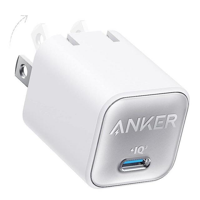 USB C GaN Charger 30W, Anker 511 Charger (Nano 3), PIQ 3.0 Foldable PPS Fast Charger for iPhone 14/14 Pro/14 Pro Max/13 Pro/13 Pro Max, Galaxy, iPad (Cable Not Included) - Aurora White