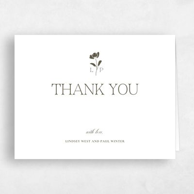 White Wedding Thank You - Kendall Landscape