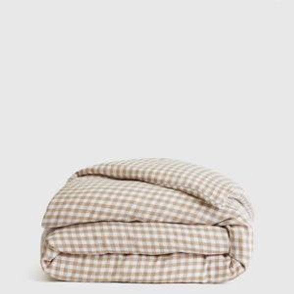 Linen Duvet Cover | Quince in Cafe Gingham