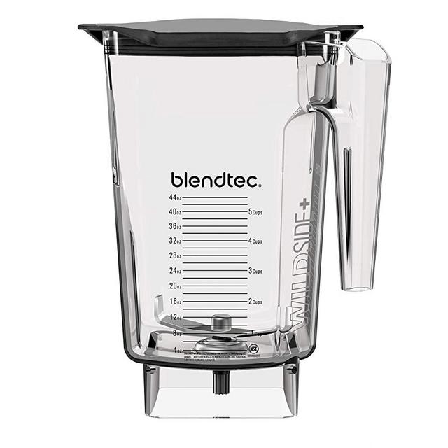 Blendtec WildSide+ 3 Quart Jar (90 oz), Five Sided, Professional/Commercial Grade Blender Jar, Soft Lid, BPA-free, Clear