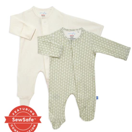 Magnetic footie - 2 pack | neutral- 3-6 months
