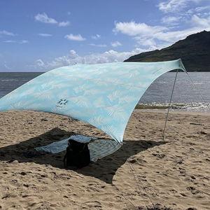 Neso Grande Portable Beach Tent - (Aqua Fronds)
