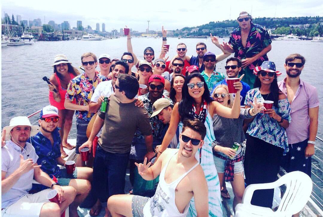 We rented Captain Jerry’s boat for the Fourth of July for “Goats on a Boat 2016” (all the boys shaved their beards into goatees haha).