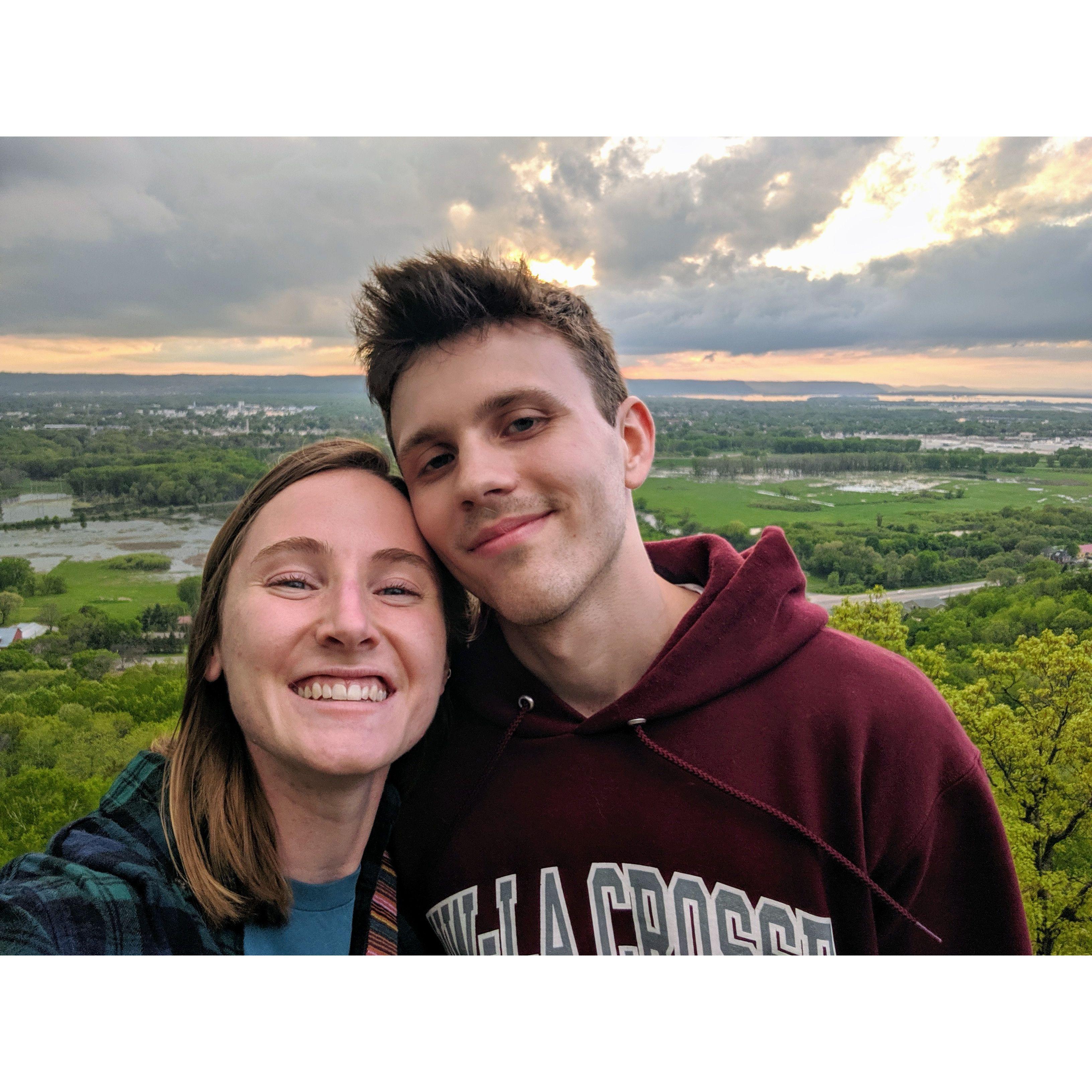 A hike in the bluffs - this was many of our dates when we were in La Crosse!
