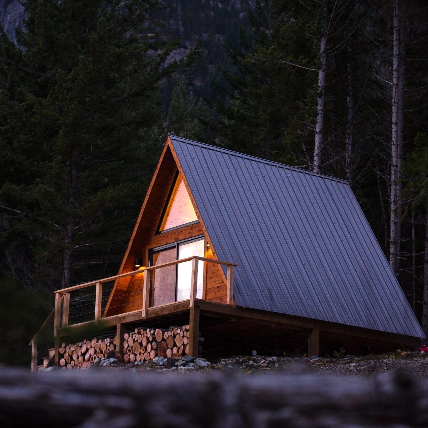 One of the A-Frame Cabins