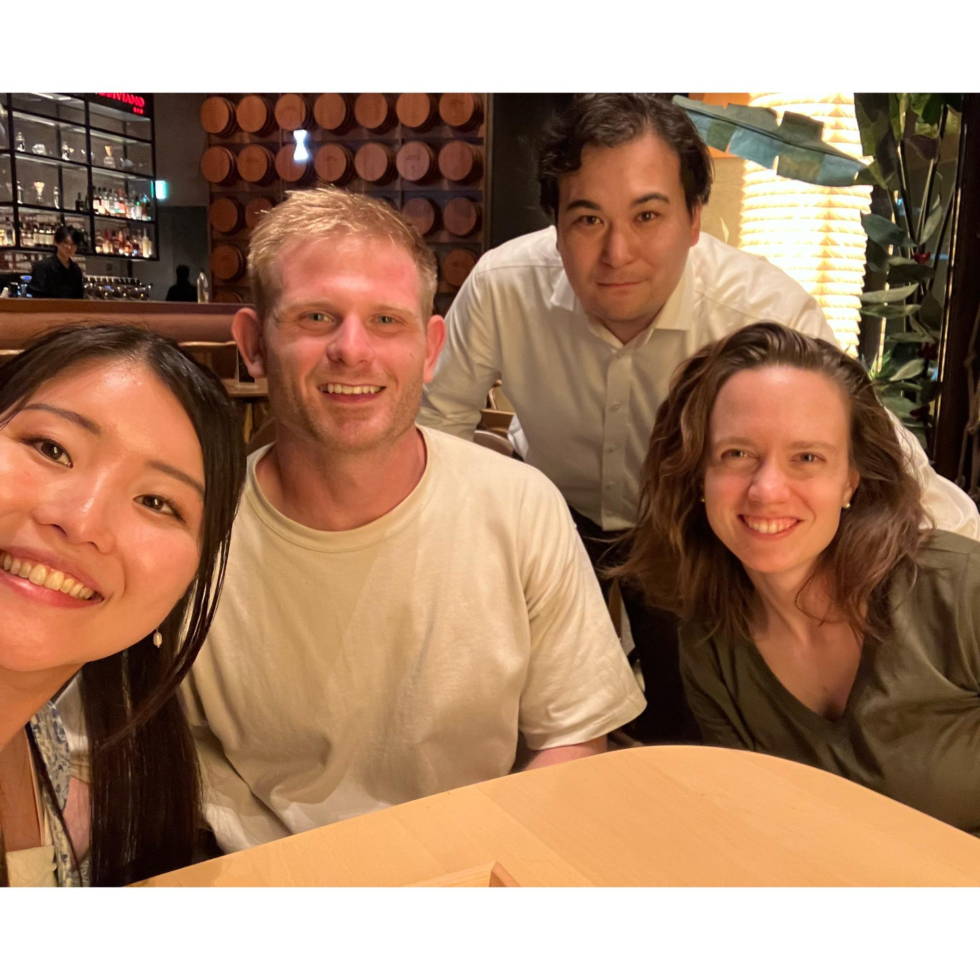 Mai met Frank’s friend Makoto and Morgan