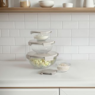 8-Piece Mix & Store Serve Glass Bowl Set