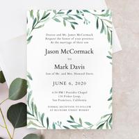Eastwick Wreath | White | Zola Wedding Invitations