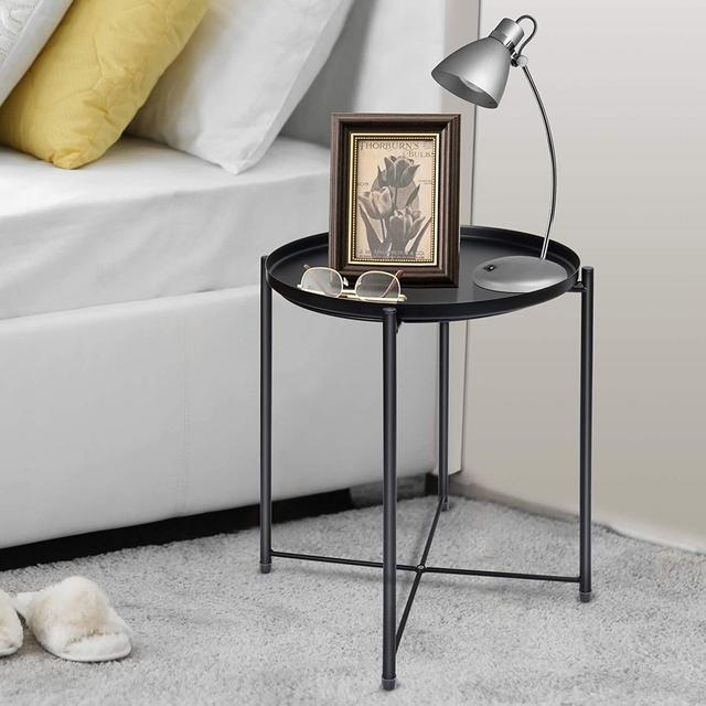Otwell Tray Top Cross Legs End Table