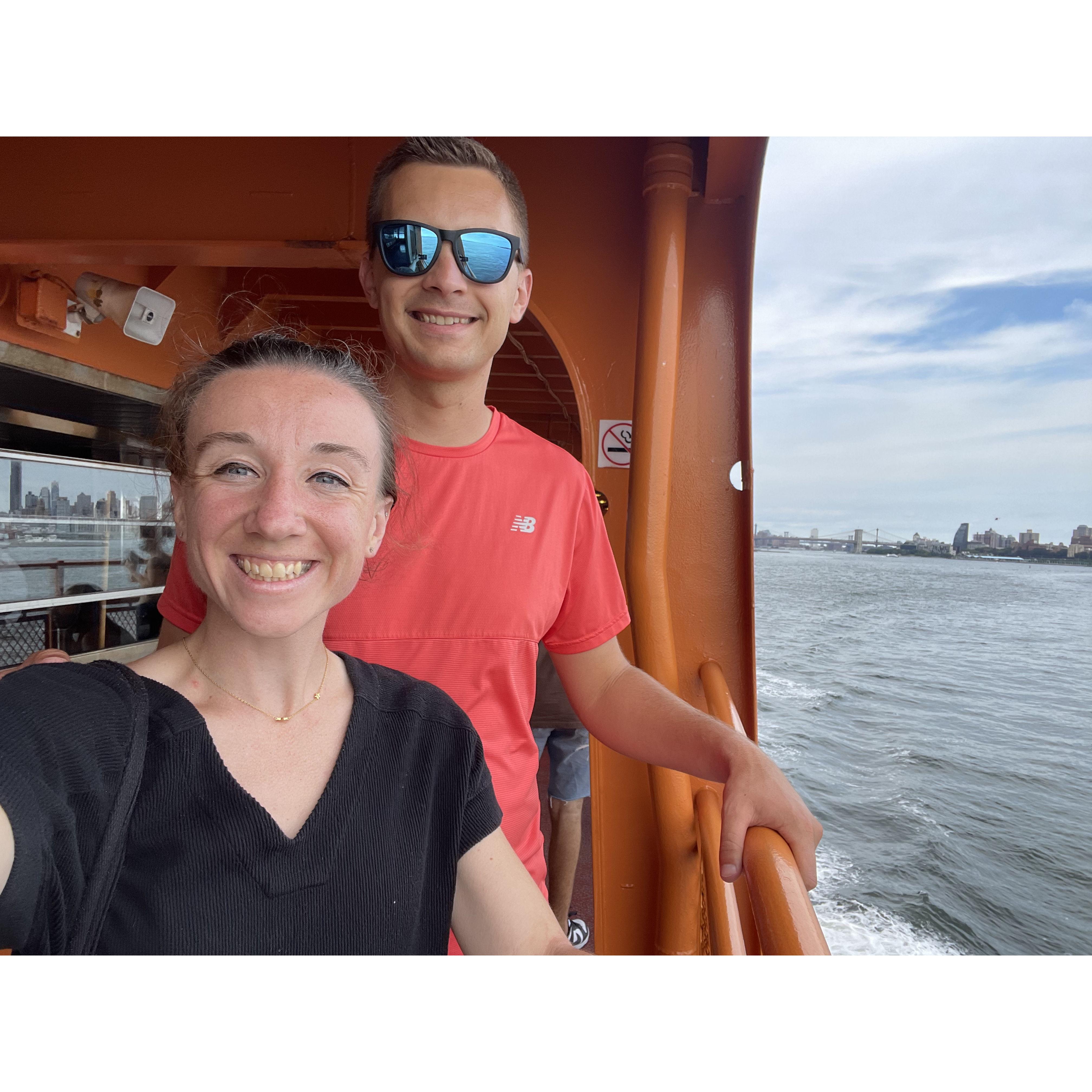 Staten Island Ferry on our first trip to NYC