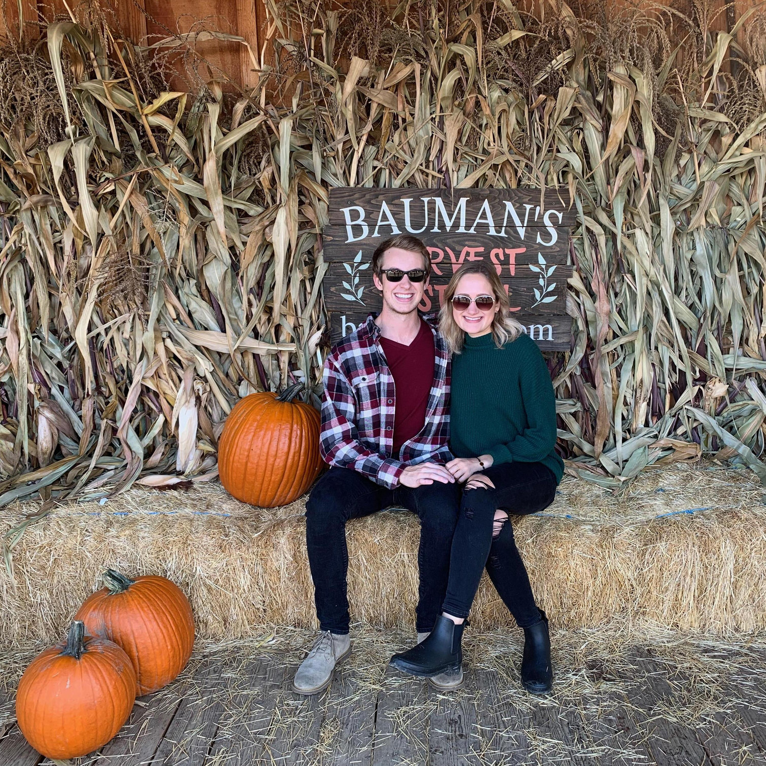 Arek and Lauren visiting Bauman Farms in fall 2019!