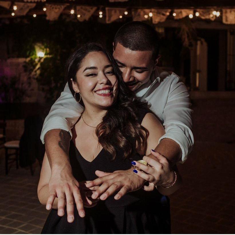 impromptu picture on the dance floor while at our friends wedding in mexico