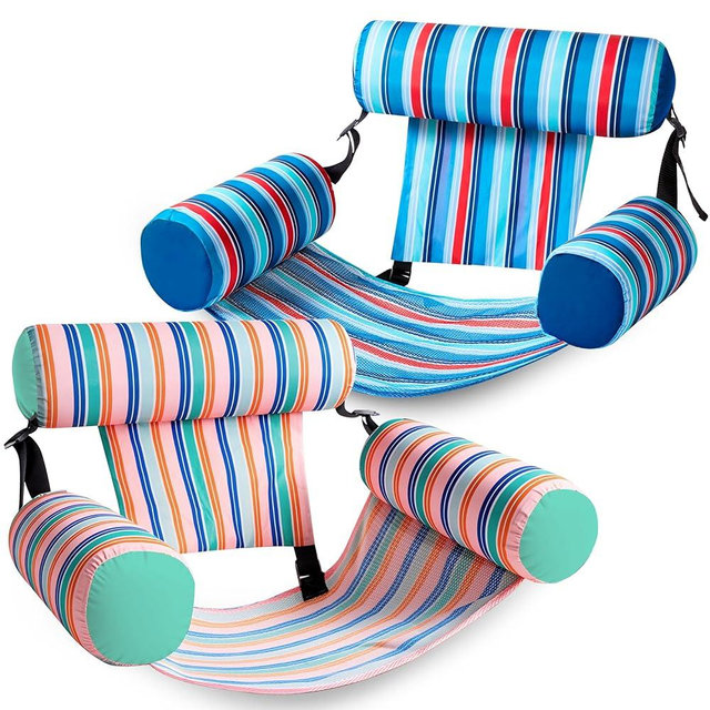 SLOOSH Inflatable Pool Floats Adult,2 Packs Floating Lounge Chairs,Blow up Pool Noodles for Adult Heavy Duty,Floating Chair for Party Summer Water Beach Lake Fun