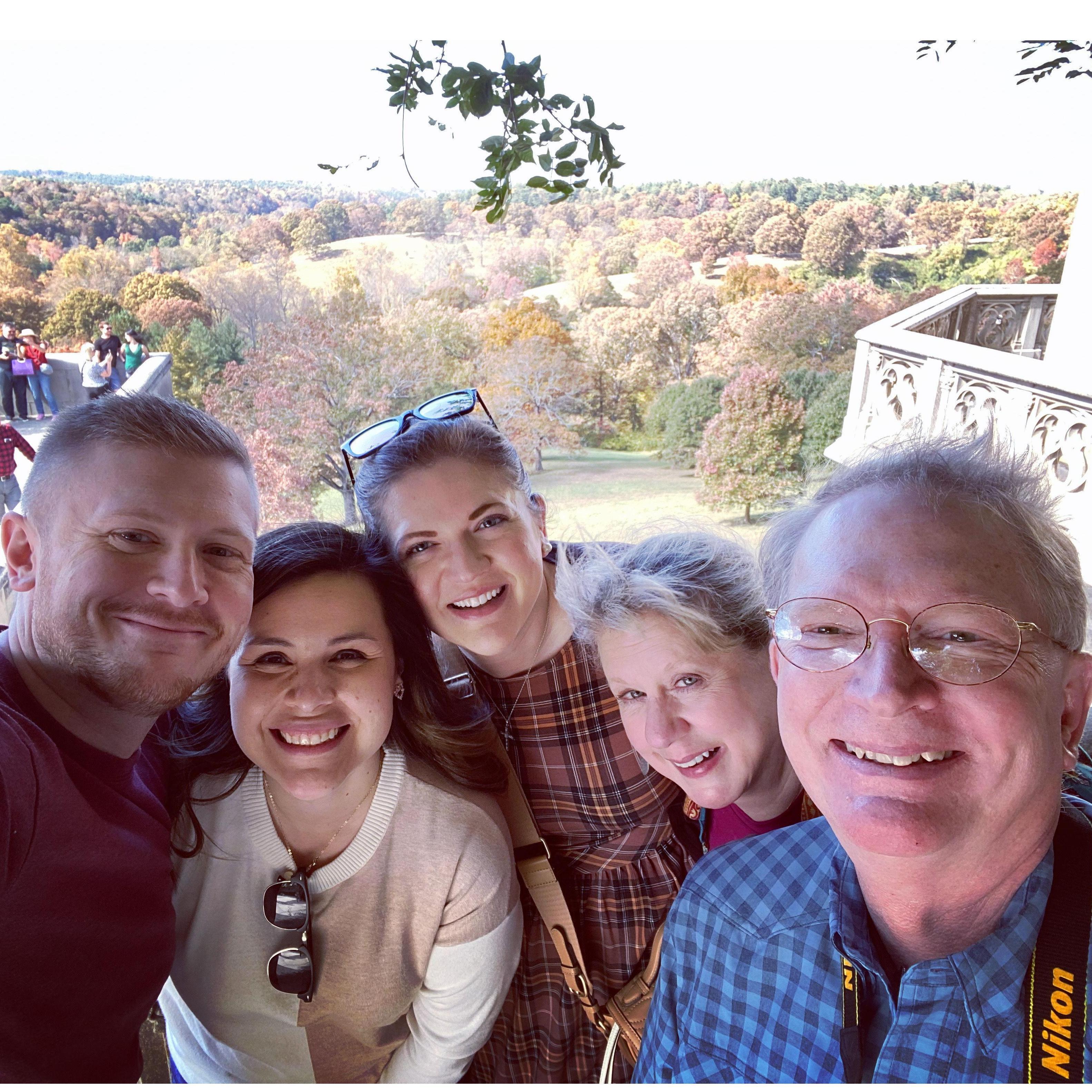 Visiting Drew's family at Biltmore Estates
