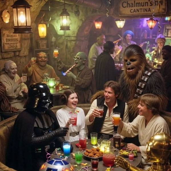Dinner at Galaxy Edge Cantina